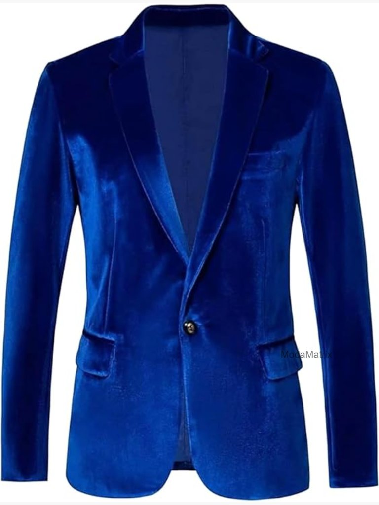 Vintage Slim Fit Men's Velvet Blazer Jacket For Wedding Prom